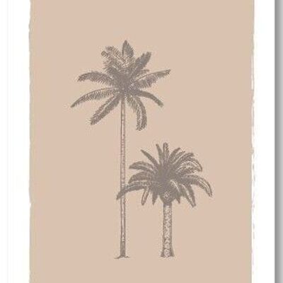 Tarjeta de felicitación con palmeras