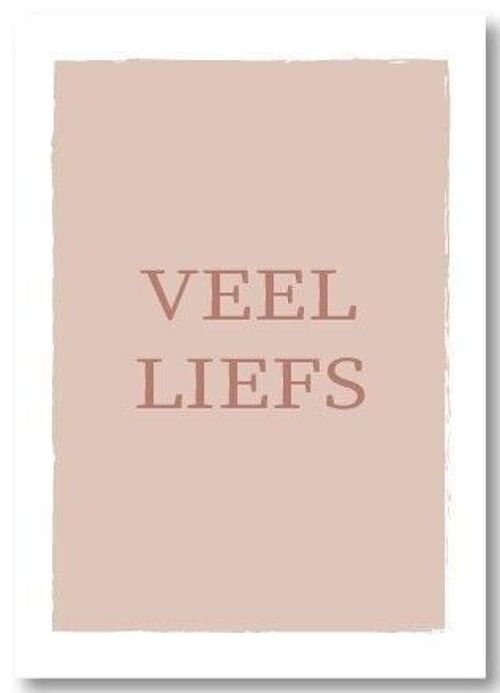 Wenskaart Veel liefs