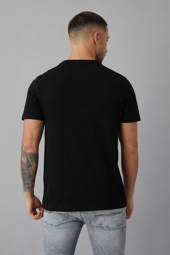 T-shirt à col rond imprimé Fusion en NOIR 2
