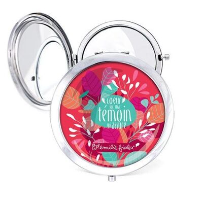 Eucalyptus Wedding Pocket Mirror - Silver