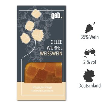 Cubes de gelée sucrés - vin blanc, 150g 1