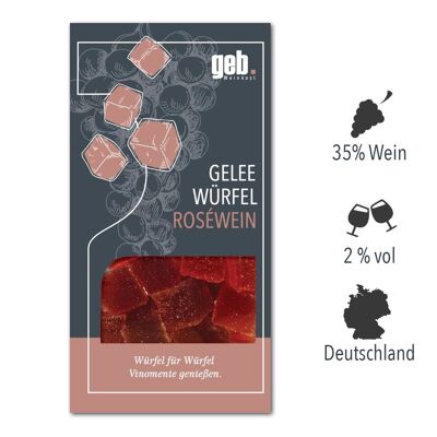 GeleeWürfel, gezuckert - Roséwein, 150g