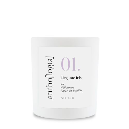 BOUGIE PARFUMÉE 01. ELÉGANTE IRIS