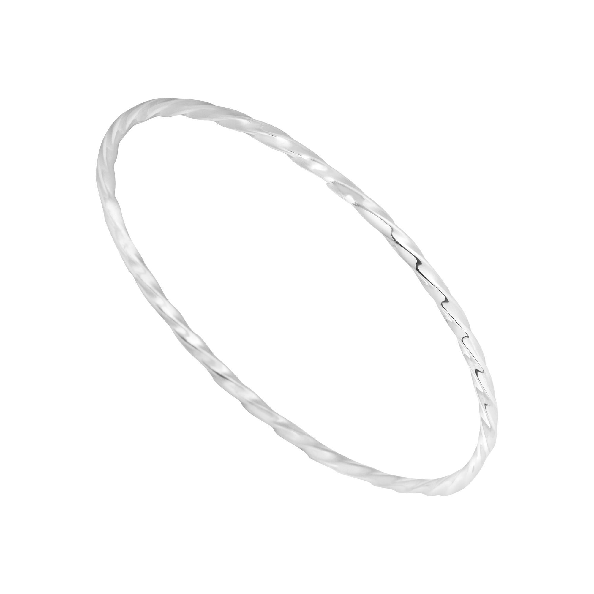 Pretty 925 Silver Twist Bangle