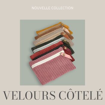 Pochette S, "Velours" pétrole 4