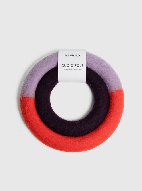 DUO CIRCLE DOG TOY ORANGE/PURPLE