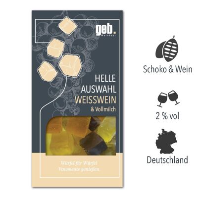 Helle Auswahl mit Vollmilch - Weißwein, 150g