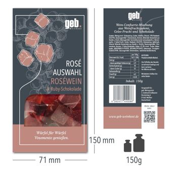 Sélection de rosés au chocolat rubis - Rosé, 150g 2