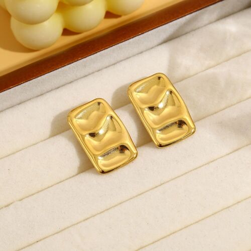 Boucles d'oreilles rectangle puce d'oreilles