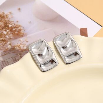 Boucles d'oreilles rectangle puce d'oreilles 3