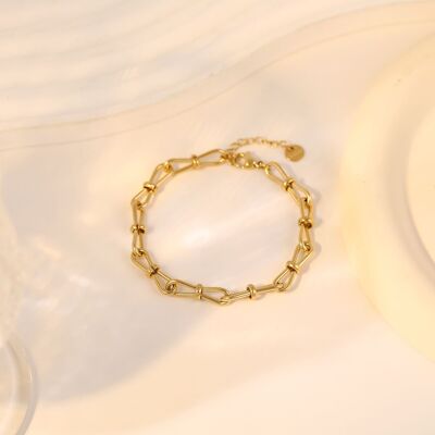 Gold infinity chain bracelet