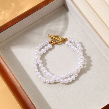 Bracelet double perle avec fermoir 2
