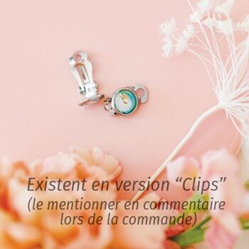 Puces d’oreilles Enfant Licorne Rose / Arc-en-Ciel - Argent 4