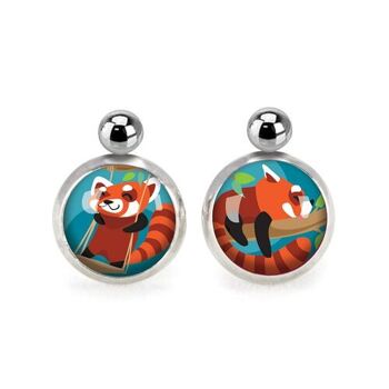 Nomade Billes Enfant Panda Roux / Roupillon - Argent 1