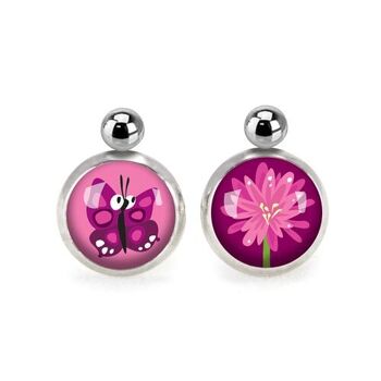 Nomade Billes Enfant Papillon / Fleur - Argent 1