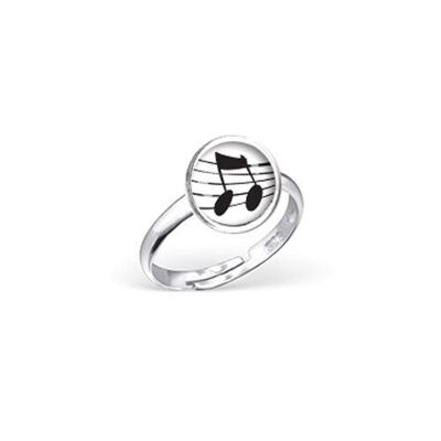 Musical Note Children's Ring - Silver