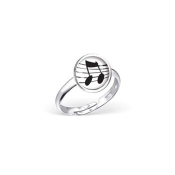 Bague Enfant Note de Musique - Argent 1