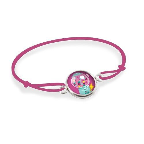 Bracelet Cordon Enfant Bonbons - Argent