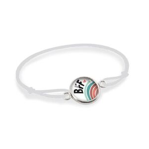 Bracelet Cordon Enfant BFF Blanc - Argent