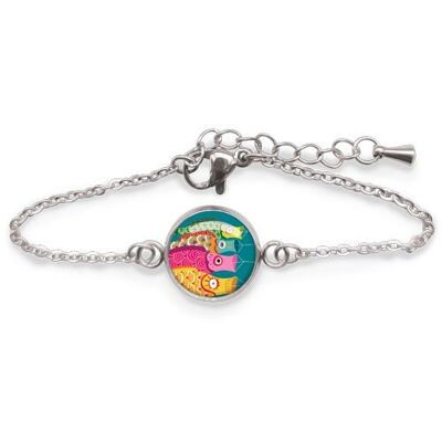 Bracciale barbazzale per bambini Koinobori - Argento