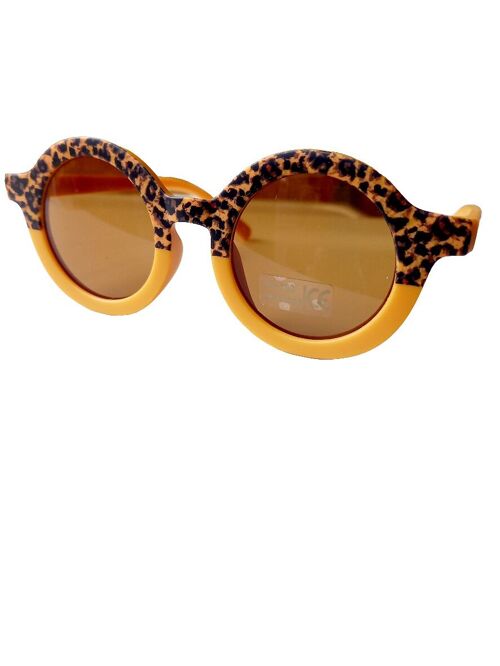 Children's sunglasses Retro leopard yellow