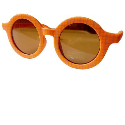 Gafas de sol infantiles retro diamante naranja