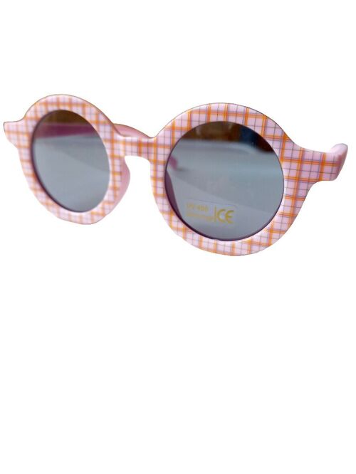 Children's sunglasses retro diamond pink