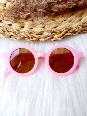 Lunettes de soleil enfant Retro rose 2