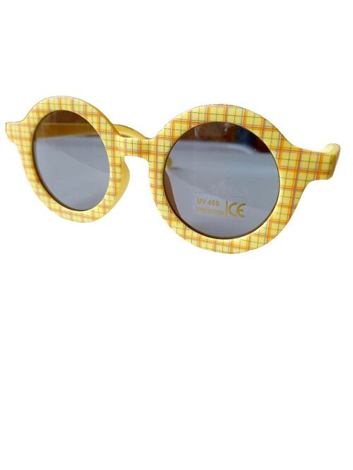 Children's sunglasses retro diamond yellow