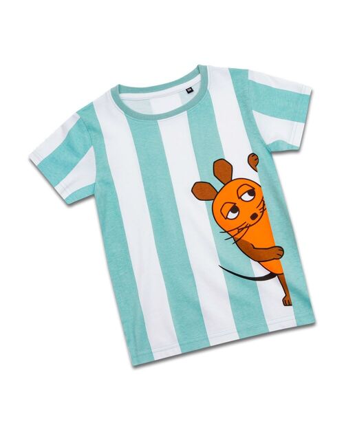 koaa – Die Maus "Guck Guck" Stripes – T-Shirt white/blue