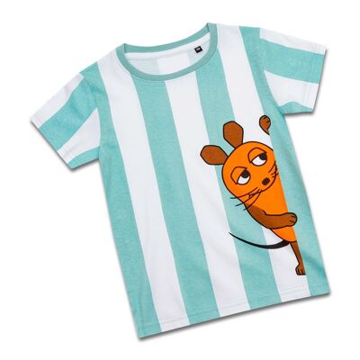 koaa – The Mouse "Guck Guck" Stripes – T-Shirt white/blue