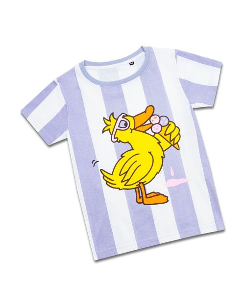 koaa – Die Ente Ice Cream Stripes – T-Shirt white/purple