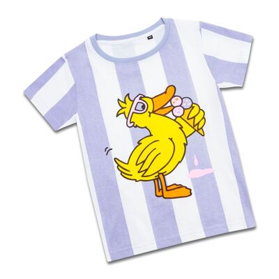 koaa – The Duck Ice Cream Stripes – T-shirt bianca/viola