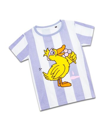 koaa – The Duck Ice Cream Stripes – T-Shirt blanc/violet 1