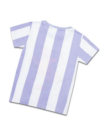 koaa – The Duck Ice Cream Stripes – T-Shirt blanc/violet 2