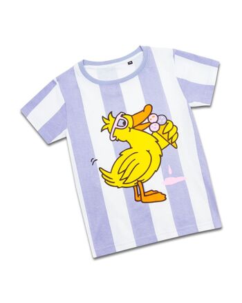 koaa – The Duck Ice Cream Stripes – T-Shirt blanc/violet 6