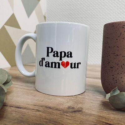 Love Dad Mug with pretty red heart - Father's Day gift