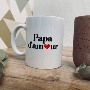 Mug Papa d'amour avec joli coeur rouge - Cadeau fête des pères