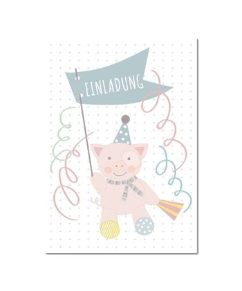 Carte d'anniversaire enfant "Fête" 4