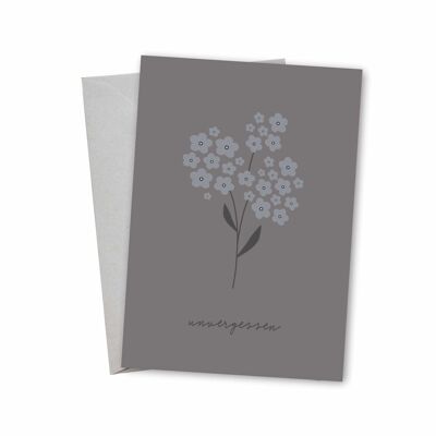 Mourning card "Forget-me-not"