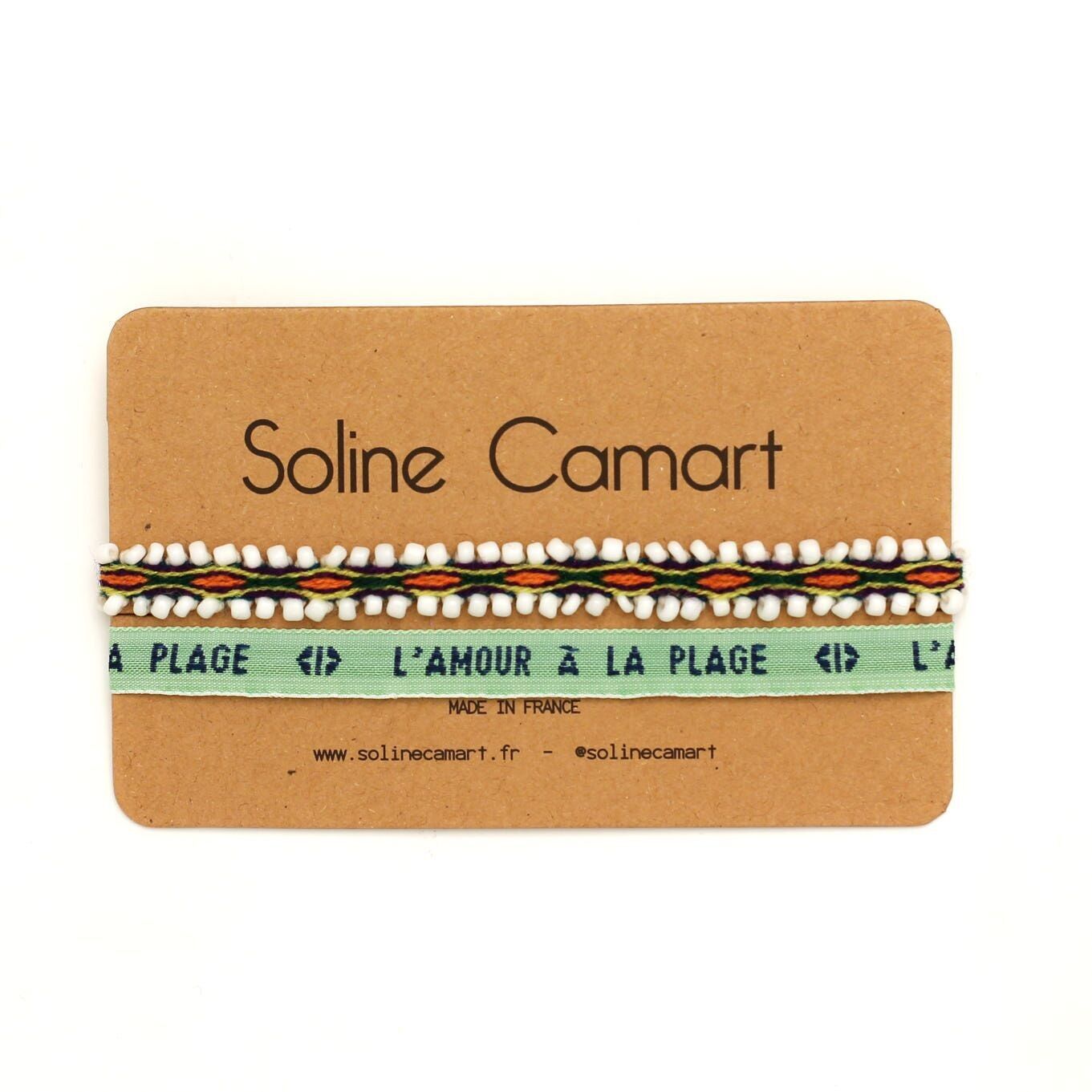 ETHNIC BRACELET DUO & LOVE AT THE BEACH - Green