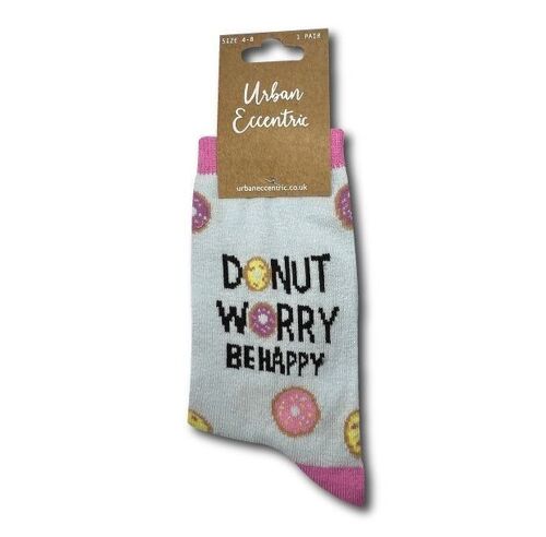 Ladies Donut Worry Socks