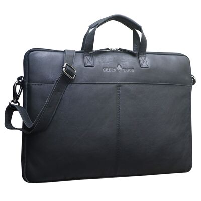 Fred laptop bag 17 inch leather with removable shoulder strap shoulder bag