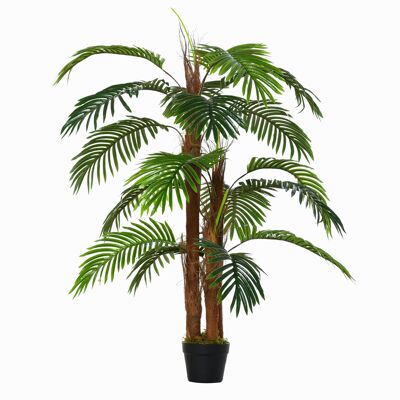 Furniture Hüsch artificial plants 120 cm artificial palm artificial plant room plant decorative plant office plant plastic pot for inside and outside