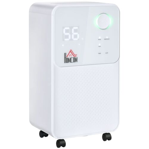 Möbel Hüsch luchtontvochtiger kamerontvochtiger ontvochtiger voor kamers 16-20㎡ 16L/24u elektrisch 2000 ml watertank met wielen ABS wit 28 x 20 x 50,5 cm