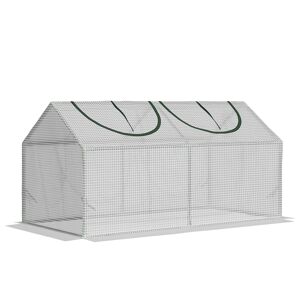 Meuble Hüsch Foliekas avec fenêtre PE serre tomatenhuis koellijst 120 x 60 x 60 cm blanc