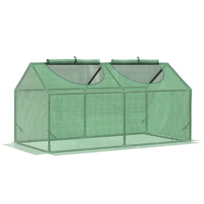 Buitenzonnige foliekas met venster PE kas tomatenhuis koellijst 120 x 60 x 60 cm groen