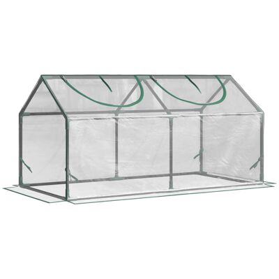 Broeikas en feuille d'aluminium avec rameau PVC broeikas tomatenhuis koel cadre 120 x 60 x 60 cm transparent