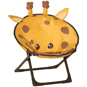 Meubles Hüsch Moonchair Camping stoelen Tabouret pour enfants disponible pour enfants tabouret disponible pour une utilisation à l'intérieur et à l'extérieur pour les enfants, filles et garçons, en acier jaune Ø50 x 49H cm 1