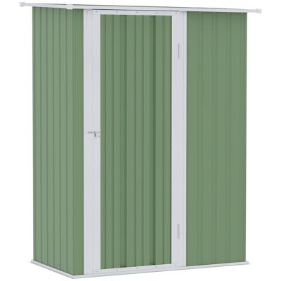 Furniture Hüsch tool shed garden house tool shed with outside door steel green 142 x 84 x 189 cm